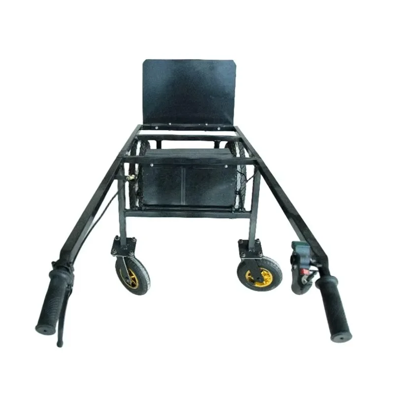 Electric Hand Truck for Construction Site Concrete Transport Vehicle Platform Hand Trolley Cart Heavy-Duty Moving Aid