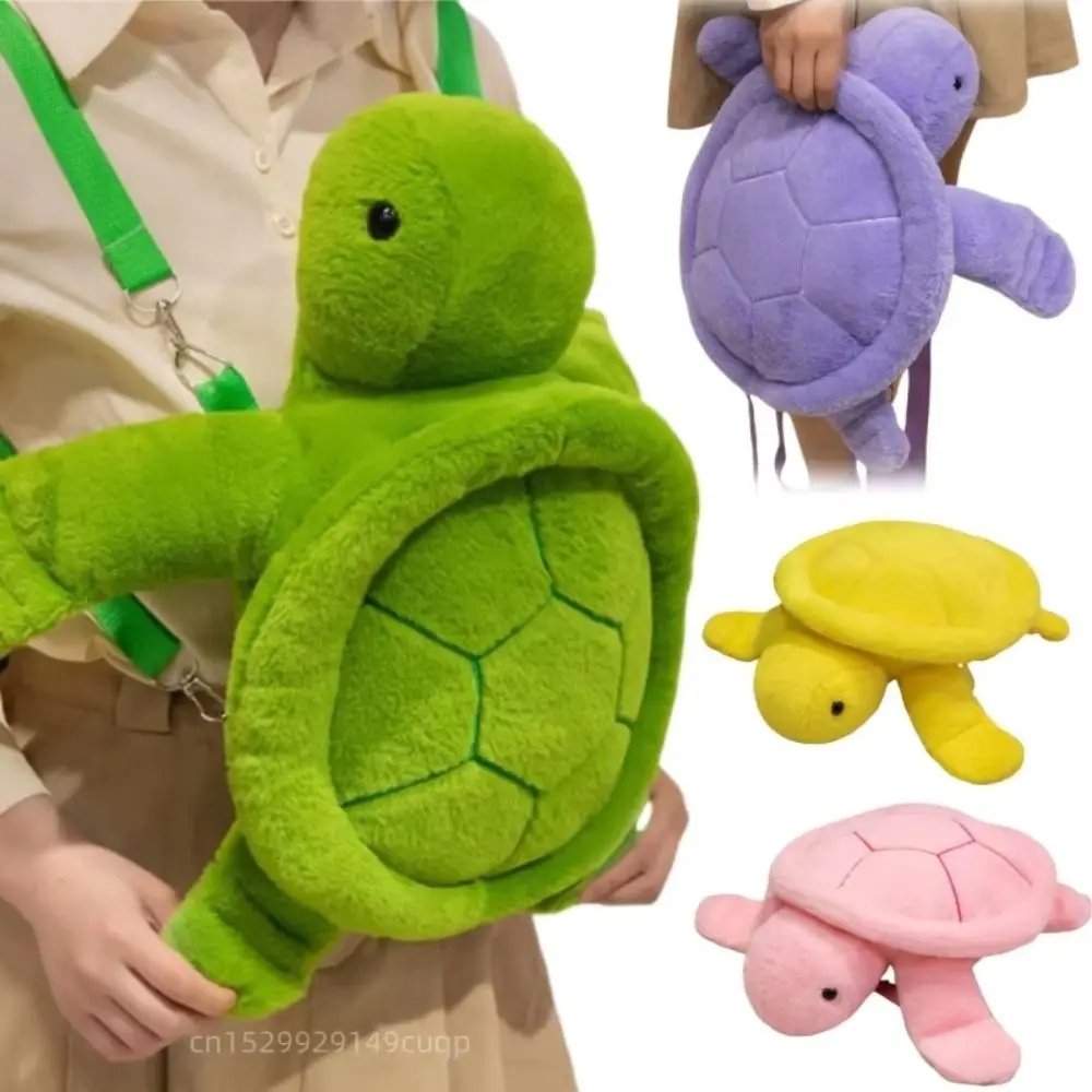 الحيوانات الإبداعية السلاحف أفخم على ظهره حقيبة الهاتف أفخم دمية السلحفاة دمية حقيبة كتف 40 سنتيمتر لطيف الكرتون أفخم المدرسية الطلاب