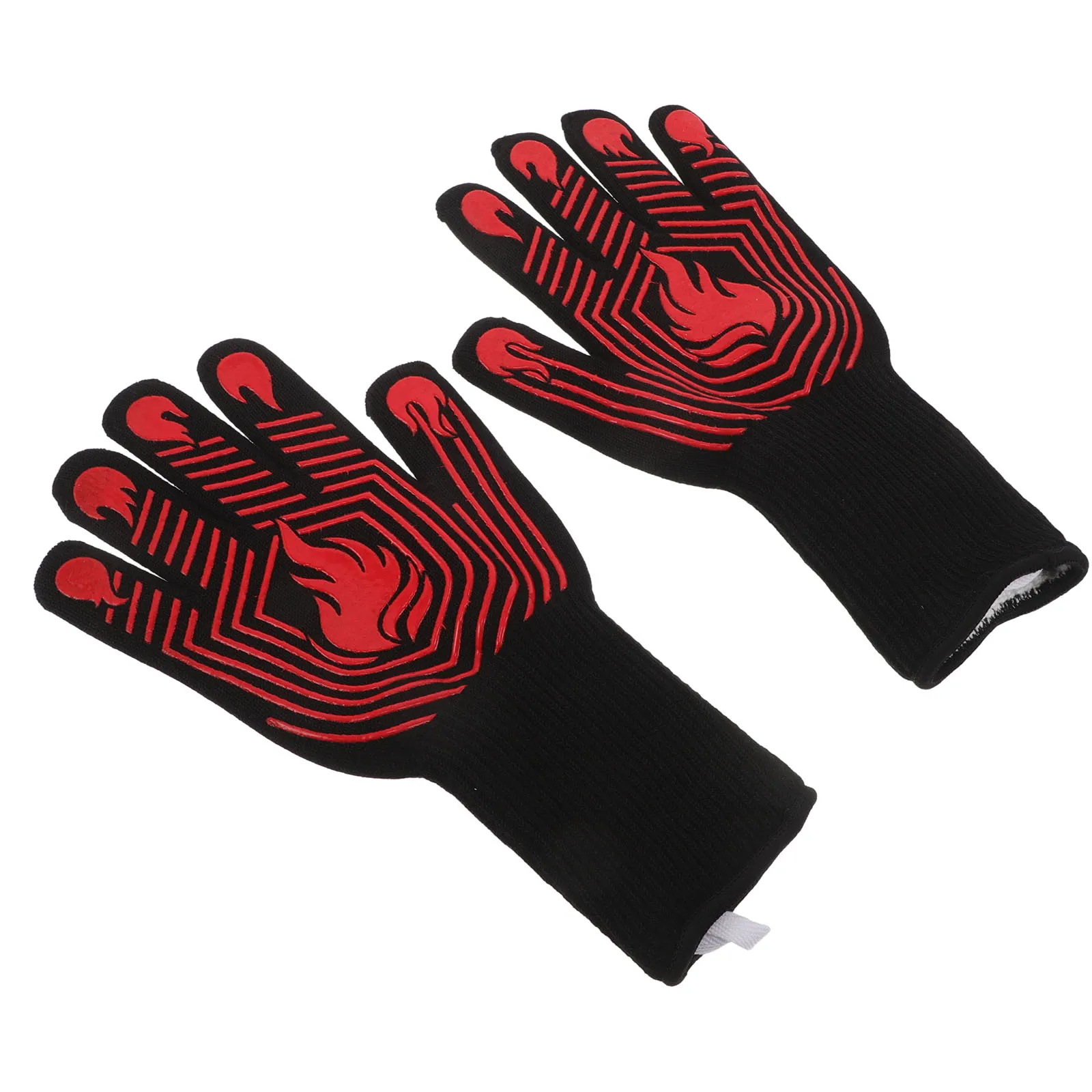 

High Temperature Insulation Gloves for BBQ Oven Microwave 1 Pair Heat Resistant Anti-Burn Cooking Baking Welding Protection