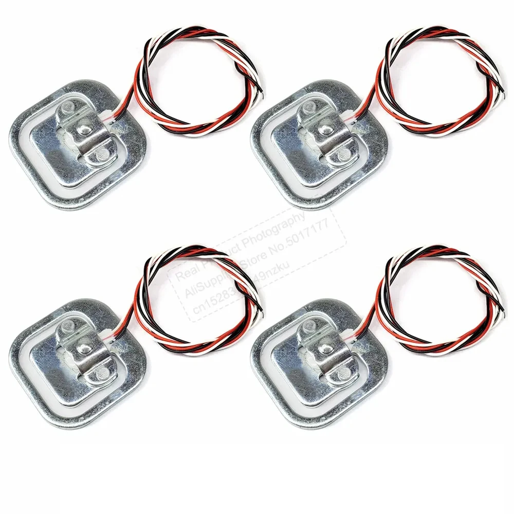 Sensor de peso de célula de carga de escala humana, 4 unidades, 50kg + módulo hx711 ad, ferramentas de medição, célula de carga corporal, sensor de pressão de pesagem