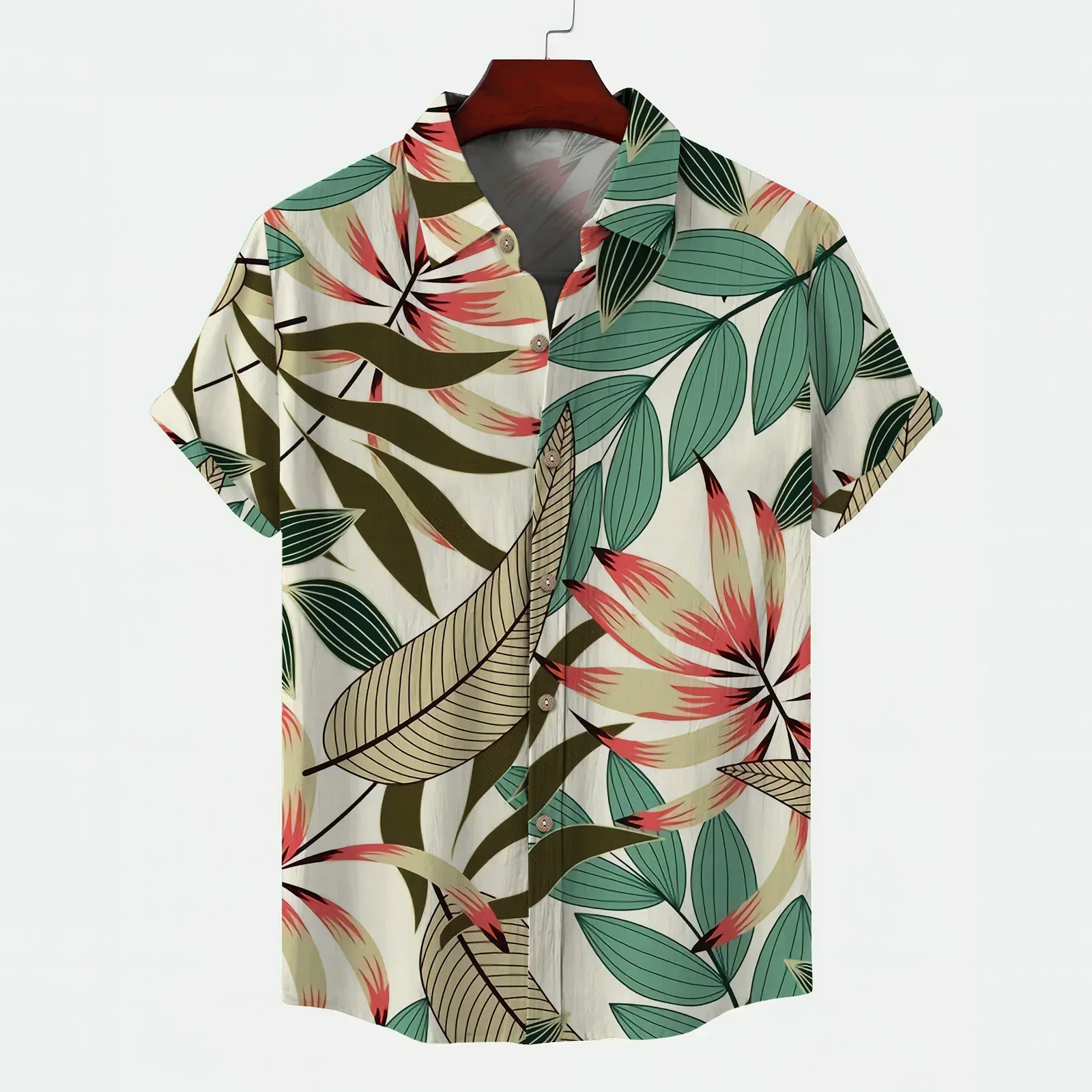 

Tropical Plants Men's Shirt Soft Summer Shirts Man 2024 Trend Classic Retro Vacation Comfort Coconut Tree High Quality Top Y2k