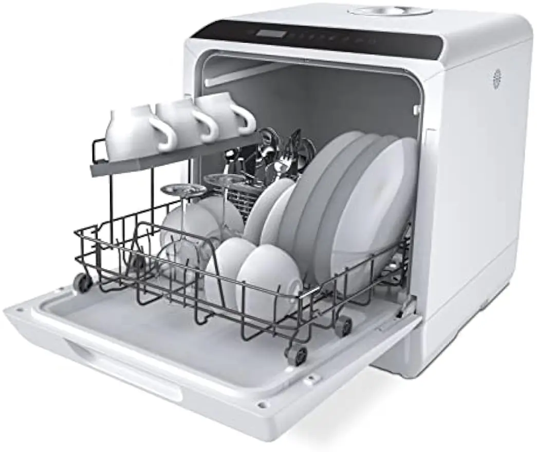 Countertop Dishwasher, 5 Washing Programs Portable Dishwasher With 5-Liter Built-in Water Tank, No Hookup Needed