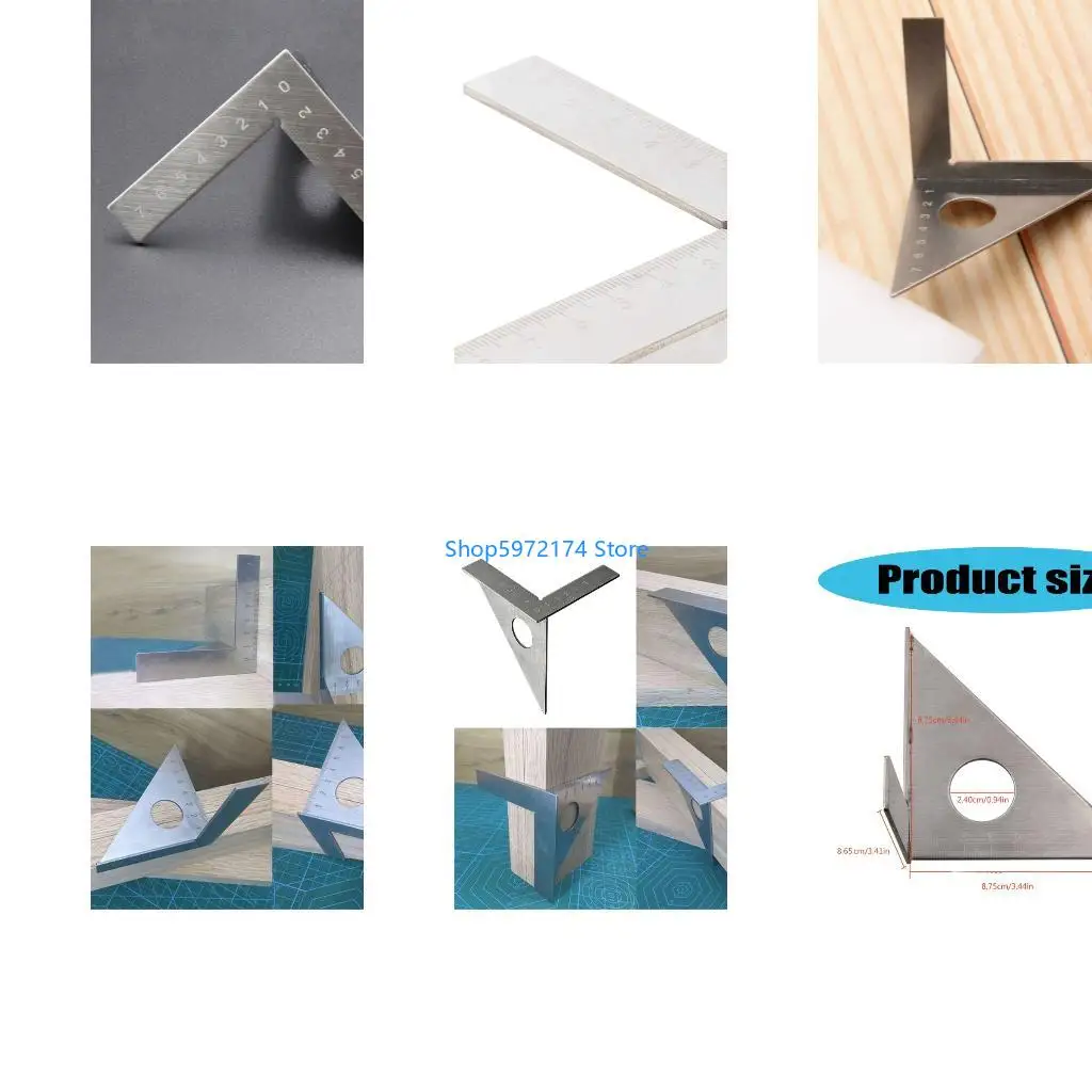 Y3NB Multi angles Woodworking Square Measuring Ruler,22.5-90 Degree Stainless Steel Measuring Protractor Layout Measuring Tool