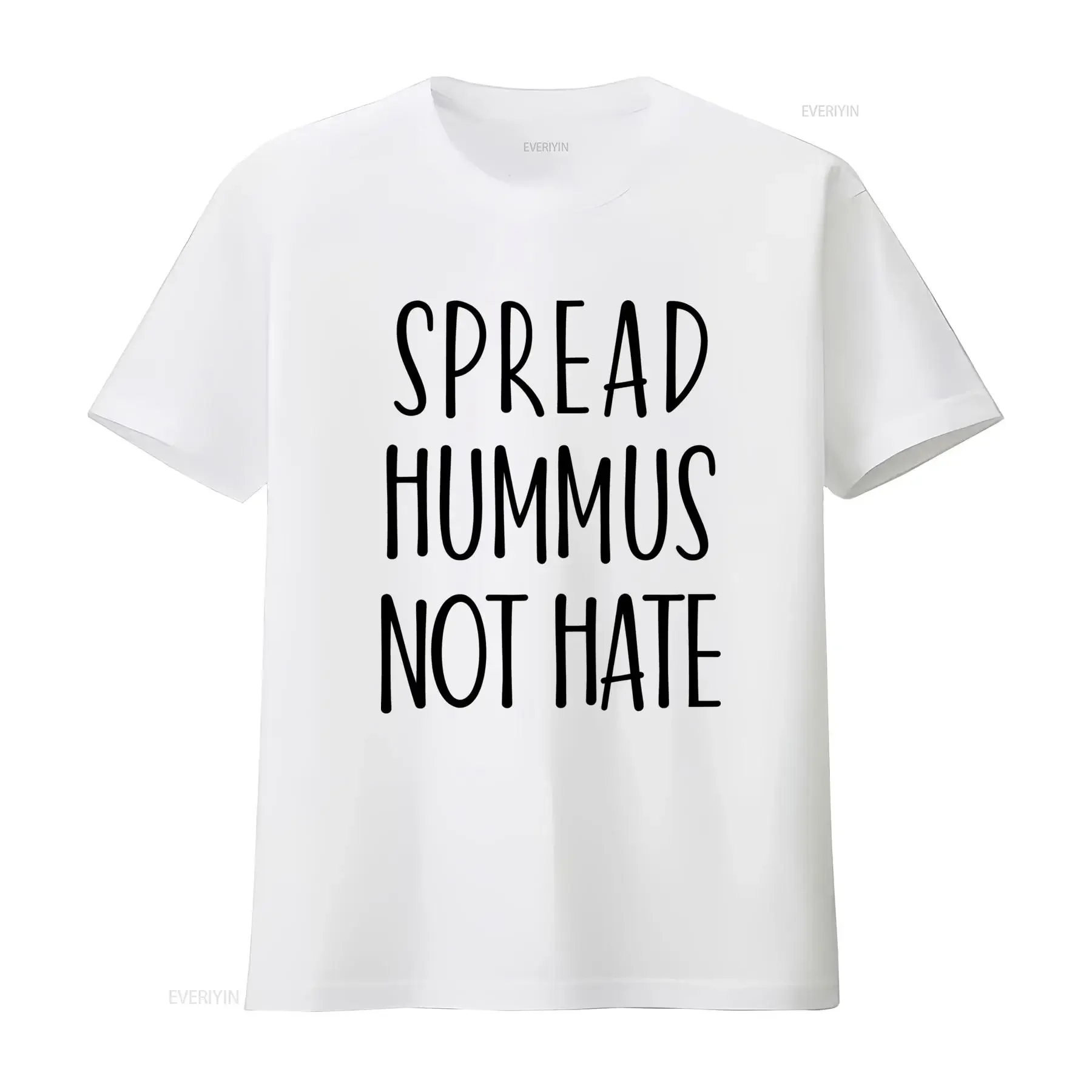 Camiseta Spread Hummus Not Hate, Vegana, Vegetariana, a Base de Plantas, con la frase 'Sweat Kindness', para Amantes del Hummus, Estilo Vintage, Lavada y Elástica
