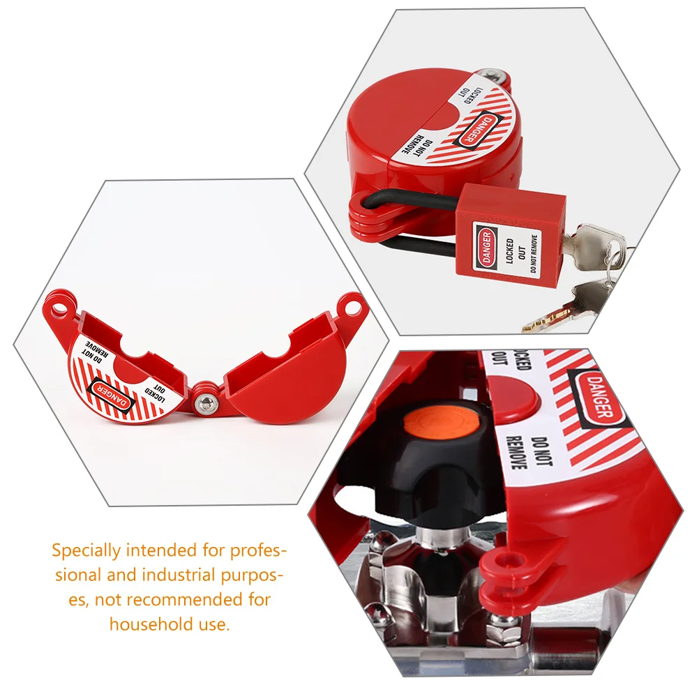 

Gate Valve Lock 25mm-64mm Red Safety Locks Propane Tank Water Spigot Faucet Gas Valve Device Replacement Part Industrial