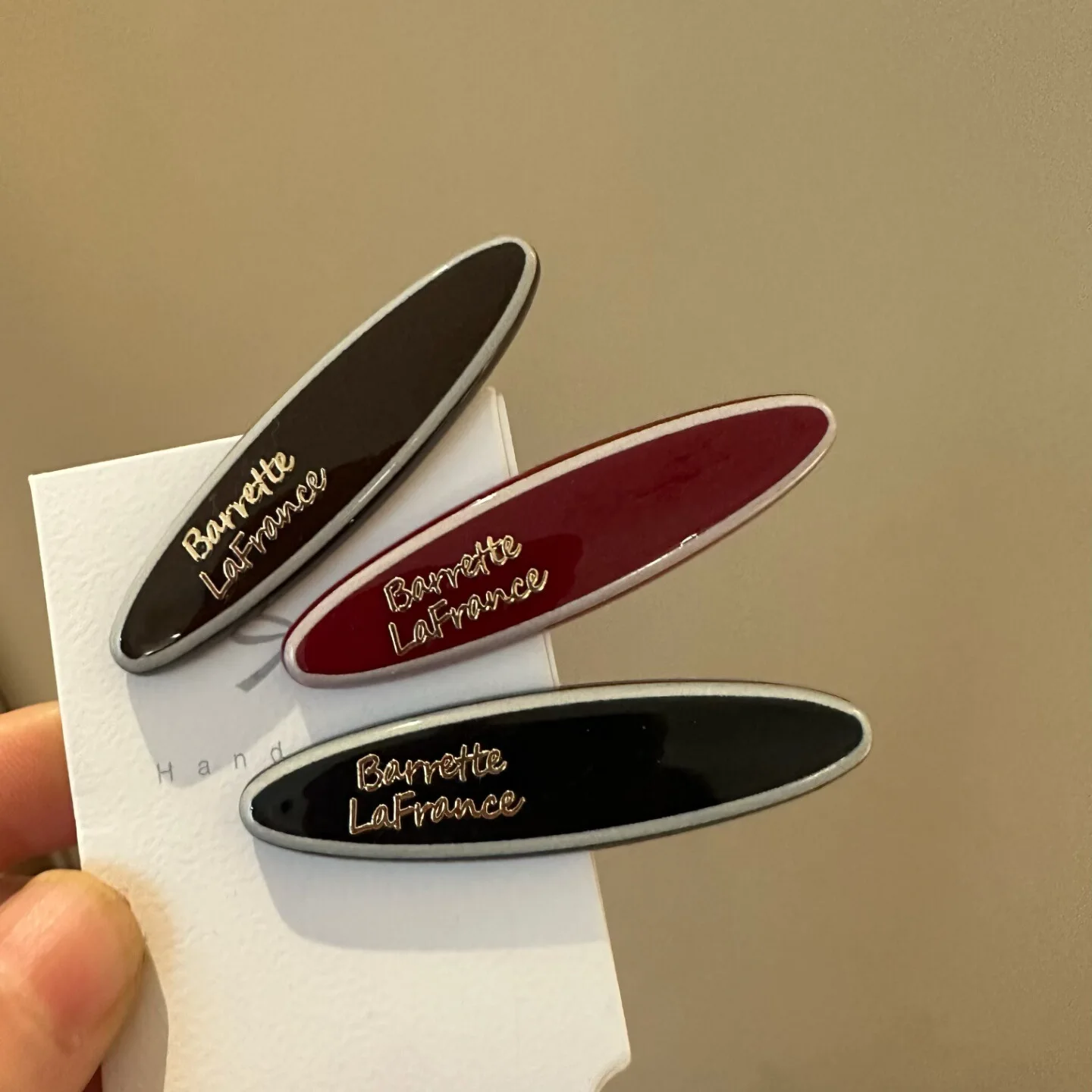 Hair Barrettes Tweed Fabric Letter Print Side Clips for Bangs and Broken Hair Daily Wear Elegant Sturdy Non Slip for Women