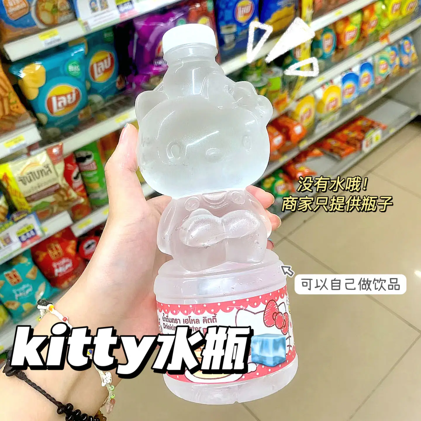 Creative Sanrio Hello Kitty Anime Mineral Water Bottle Reusable Kids Homemade Drink Cup Student Portable Cup Children Cute Gifts