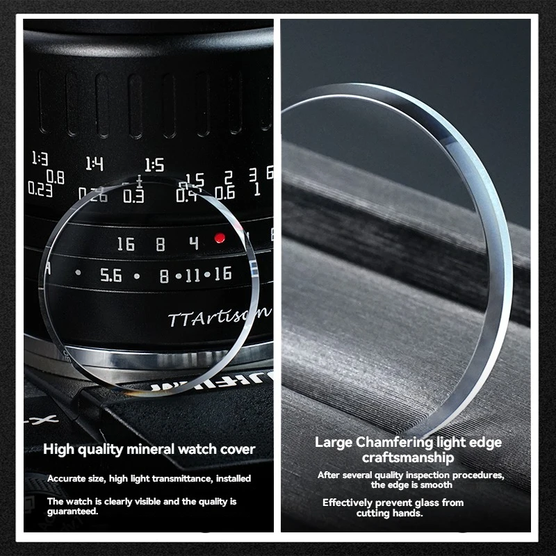 30*1.8mm 31x1.8mm 32*2.5mm Flat Mineral Glass Watch Crystal  with Large Bevel Replacement Lens for Seiko Watch Mod Repair Glass image 4