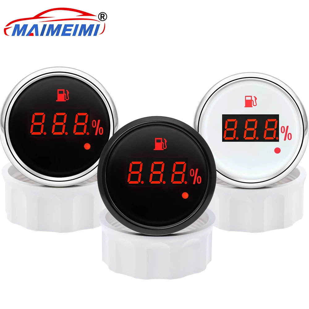 

0-190ohm/240-33ohm Fuel Level Gauge Waterproof Car Fuel Gauge with Red Backlight Working Volt 9~32V Fit Car Motorcycle Yacht