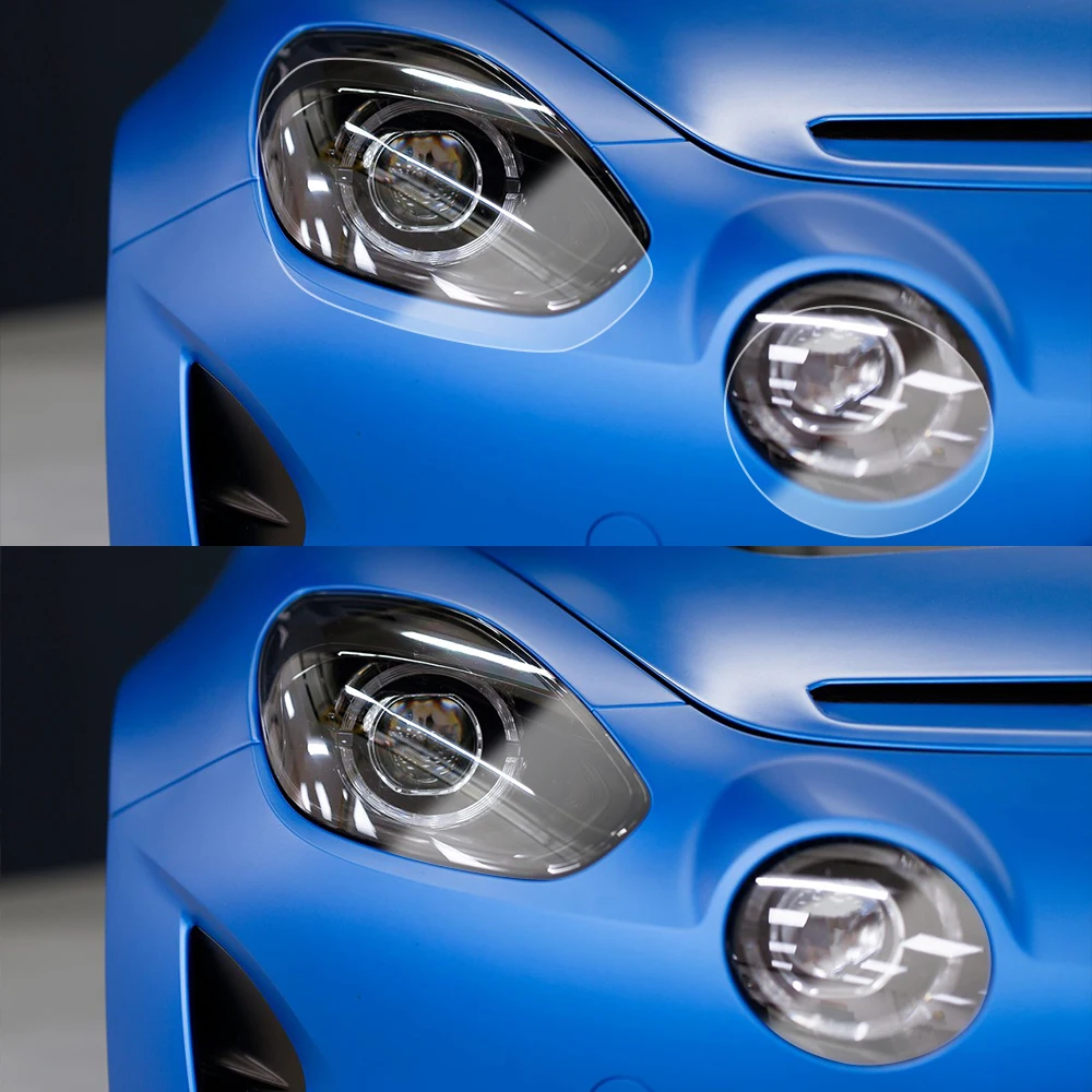Smoke Black Pre Cut Car Headlight Protective Film For Alpine 110 TPU PPF Anti-Scratch Car Vinyl Wrap Kit High-Gloss Film Kit