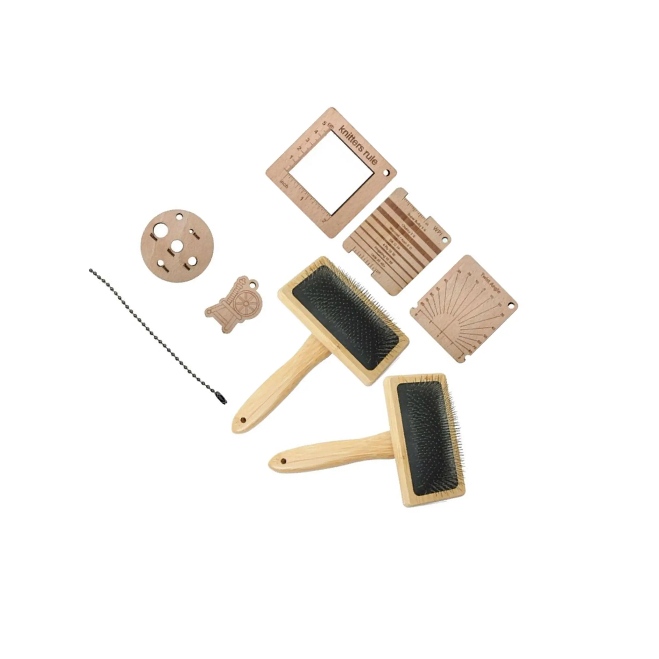 

Wood Knitting Gauge Rulers Yarn Wraps Guide Board Yarn Gauge Measuring Tools