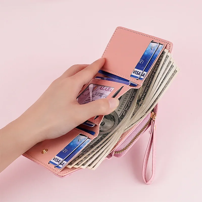 Small Women\'s Wallet Solid Short Pu Leather Female Wallets Hasp Coin Purse Card Holders for Girls Student 2025 Clutch Money Bag