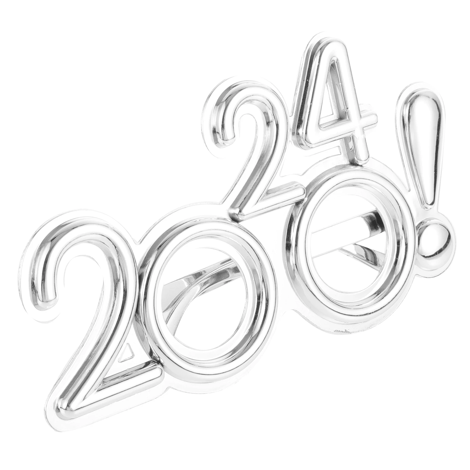 

1 Pair 2024 New Year Party Glasses Photo Props Cosplay Eyeglasses Decorative Eye Wear Plastic Graduation Gift Number Eyewear