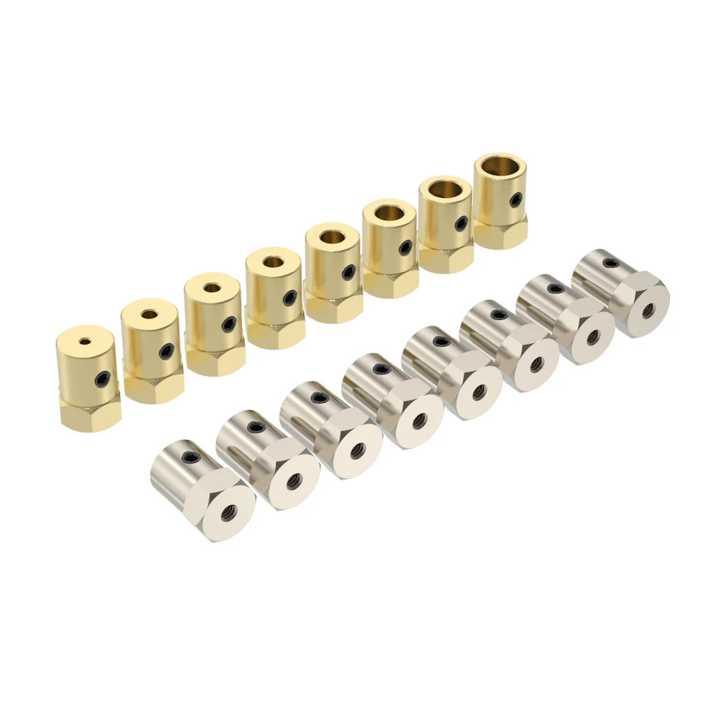 Gktools d12l18 encanta o acoplador de bronze conector do pneu 2/3/3.17/4/5/6/7/ 8mm acoplamento para a roda de carro inteligente robô do eixo do motor de desaceleração