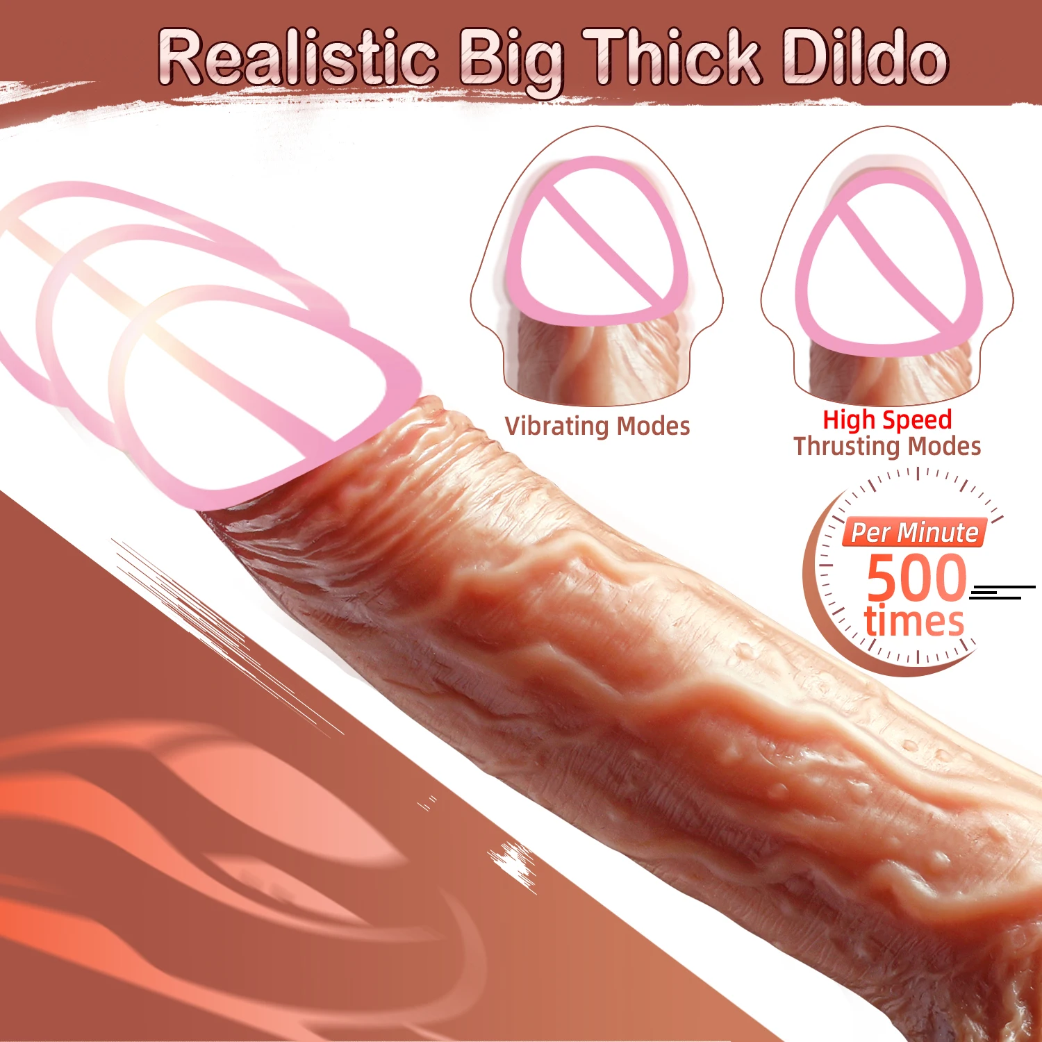 

Realistic Big Think Dildo Vibration Big Cock Telescopic Rotation Heating Penis Dildo With Suction Cup Sex Toys for Women