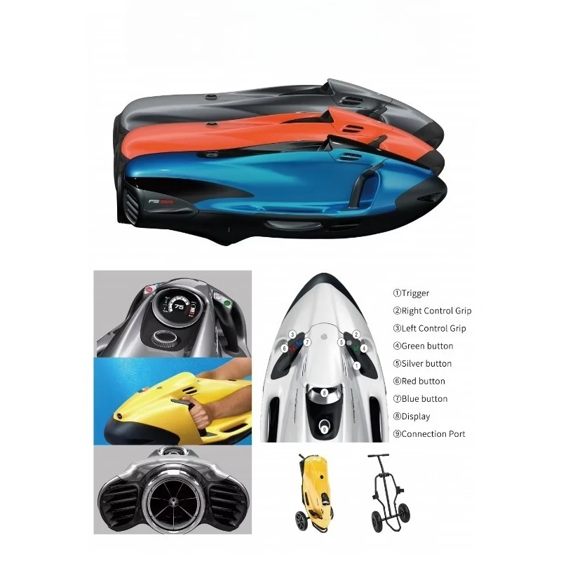 SEABOB Cayago F5SR UNDERWATER SCOOTER BLACK LINE ORANGE - view 2