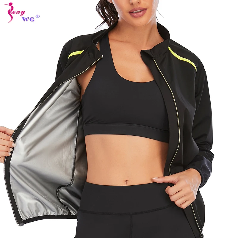 

SEXYWG Hot Sauna Suit Sauna Sweat Shirt Polyester Suit Sweating Shapers Women Weight Loss Fat Burn Corset Body Shaper Slimming