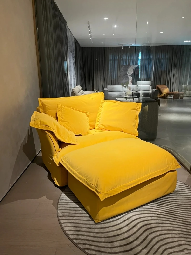 الشمال كسول صف مستقيم أريكة شقة شقة صغيرة قابلة للفك بالكامل والغسيل وابي ساندي الرياح محظية كرسي B & B #4