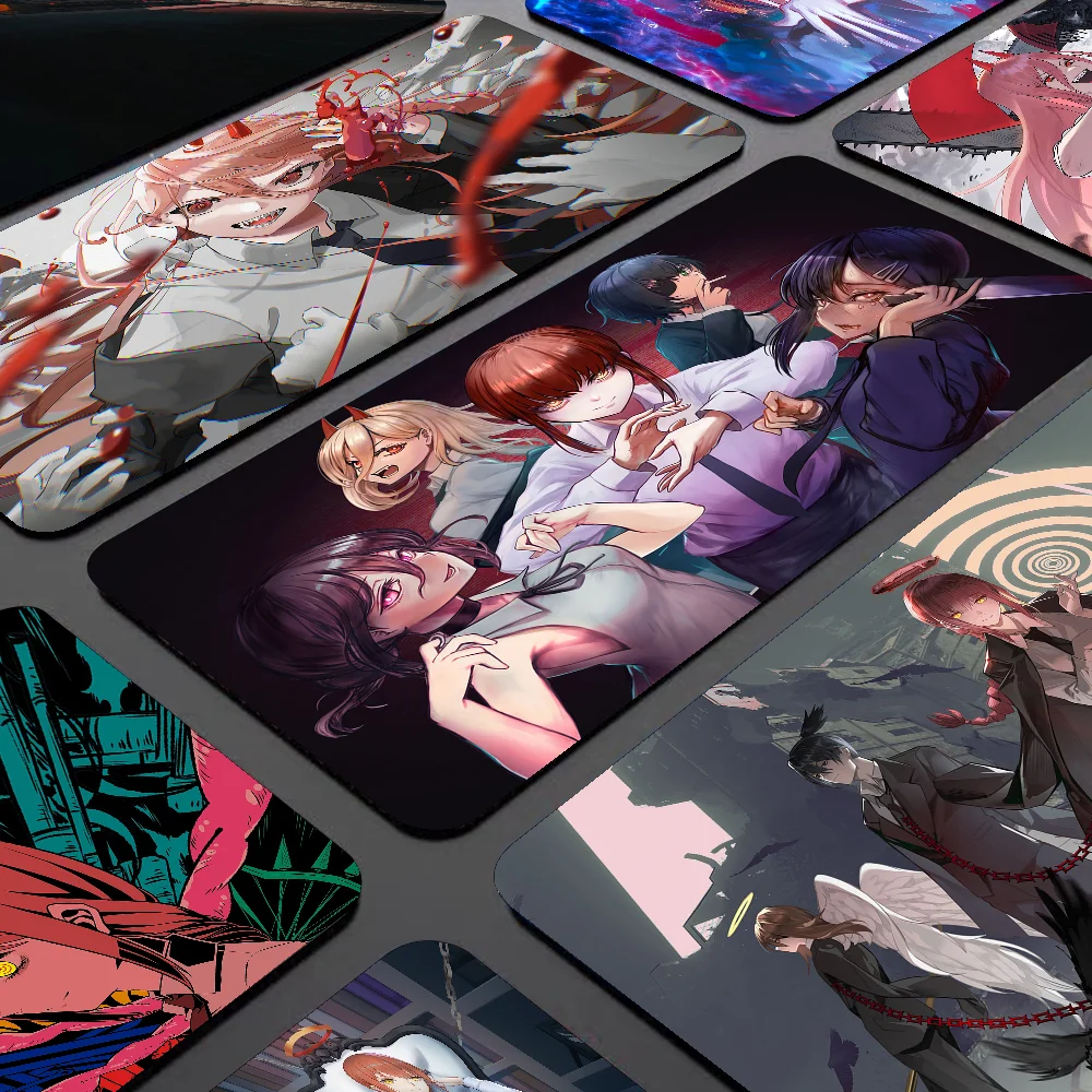 

Japanese Anime Chainsaw Man Cool Large Gaming Mouse Pad XL Locking Edge Size For Game Keyboard Pad For Gamer