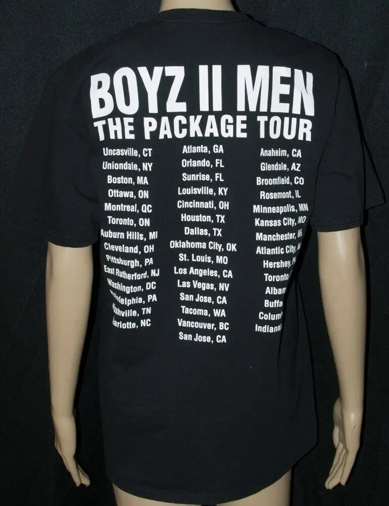 Boyz ii Men 2017 The Package Tour Medium T shirt Short Sleeve Tops Tees Cotton Print Tshirts