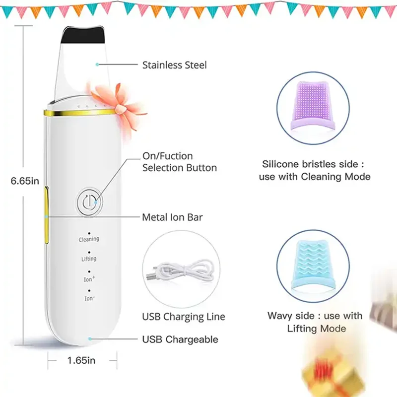 KAKUSAN Beauty Care Salon Professional Ultrasonic Peeling Sonic ไม้พายขัดผิวหน้า