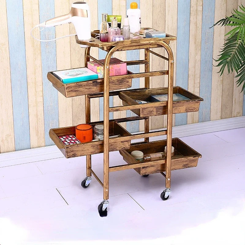 Salon Styling Hairdressing Cart Barber Shop Essential Tool Car Beauty Salon Trolley Hairdressing Bar Furniture