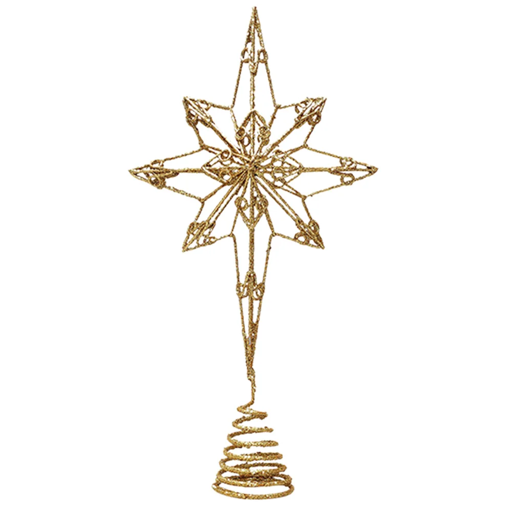 

1pc Christmas Tree Top Star Decoration Iron Treetop Ornament Holiday Home Party Festive Decor Christmas Star Tree Topper