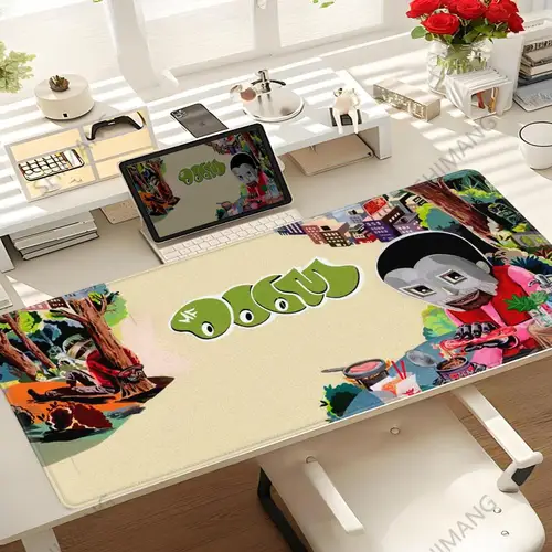 Imagen 2 del producto Alfombrilla de ratón MF DOOM Rapper, alfombrillas de escritorio de oficina para juegos, alfombrilla de ratón Lockedge antideslizante grande para ordenador