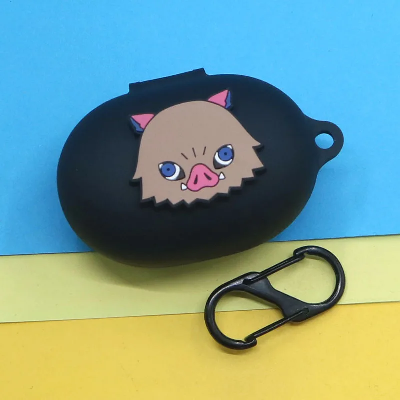 การ์ตูนอะนิเมะหูฟังสำหรับ Haylou W1/X1ซิลิโคนหูฟังบลูทูธไร้สายชาร์จกล่องป้องกัน Shell กับ Hook