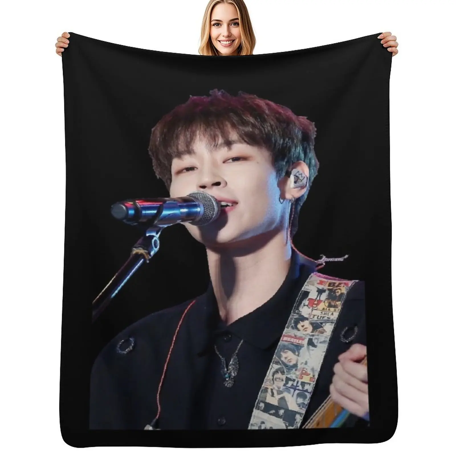 Woosung Portrait Throw Blanket Air Conditioner Soft Blanket for Office Home
