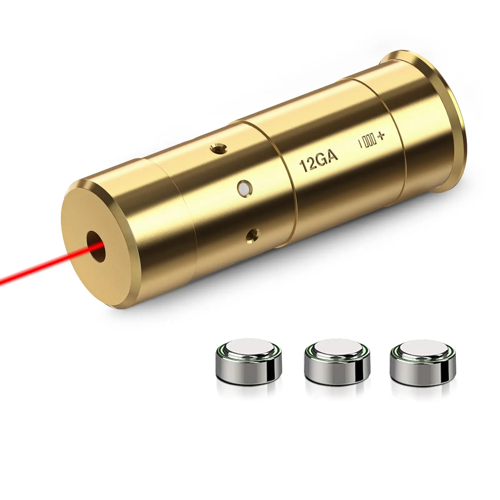 CVLIFE Bore Sight 12 Gauge Laser Boresighter Red/Green Dot Zeroing Laser Bore Sight with Extra Batteries