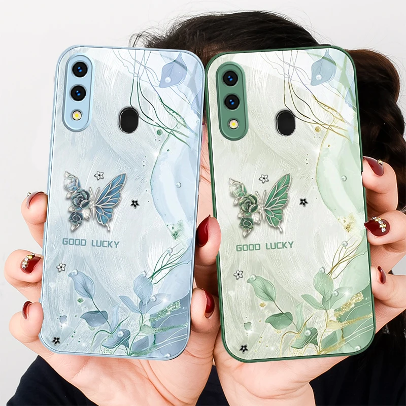 Rose Fashion Butterfly For Samsung A20 30 22 23 24 25 26 A31 32 33 34 A35 42 50 51 52 53 54 55 56 70 71 72 73 glass phone case
