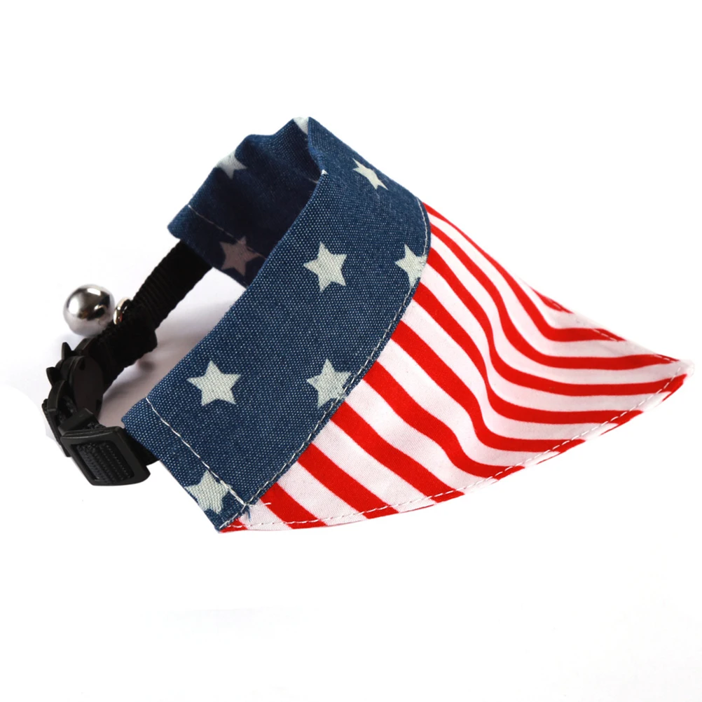 

Pet Bib Bibs Triangular Scarf Dog Neckerchief Us Flag Bandanas Handkerchiefs Scarves Drool