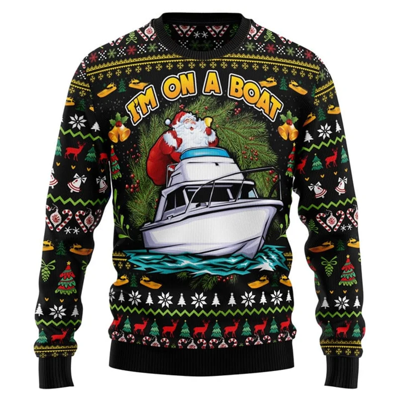 New 3D Printed Animal Custom Series Cute Christmas Pattern Ugly Sweater Street Casual Sweatshirt Casual Fashion Man Sweaters Top
