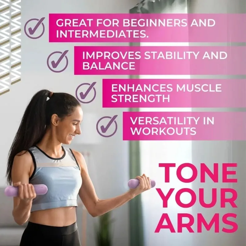 High Quality Homeuse Body Building Yoga Equipment Silicone Steel Women Exercise Dumbbell Weight for Healthy