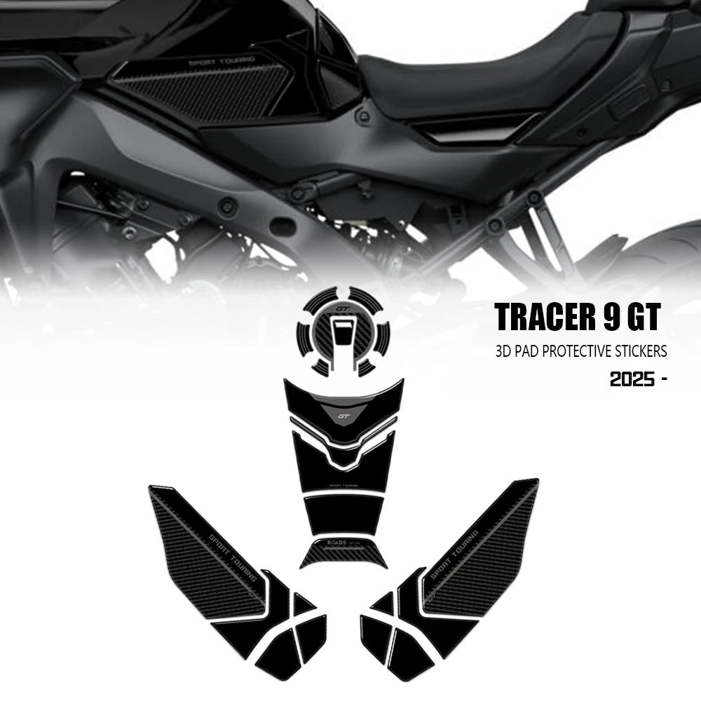 

Новый Tracer 9GT Tech черный бак Pad комбинированные аксессуары мотоцикл 3D набор наклеек из смолы для Tracer 9 GT 2025-