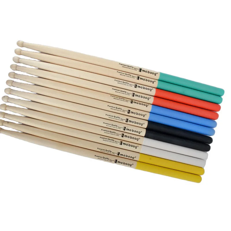 1 paar 5A Ahorn Drumsticks Professionelle Holz Percussion Zubehör Mehrfarbige 7A Trommel Schlägel Musical Instrument Teile