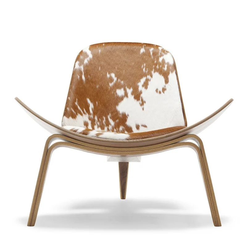 Nordic Smile Shell Chair Living Room Backrest Airplane Chair Casual Simple Designer Balcony Exhibition Hall Single Sofa Chair