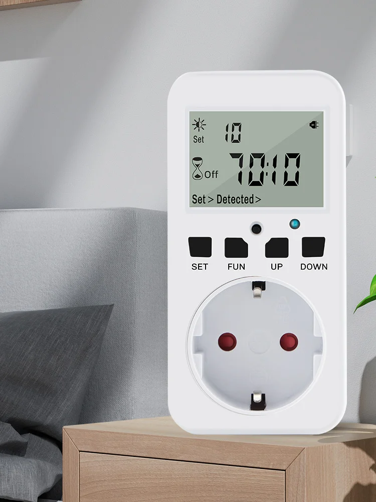 AliExpress JUANJUAN Cycle Programmable Digital Timer Outlet Switch Multifunctional Digital Timer Socket 120V-60Hz 15A with UK/US/FR/EU Plug