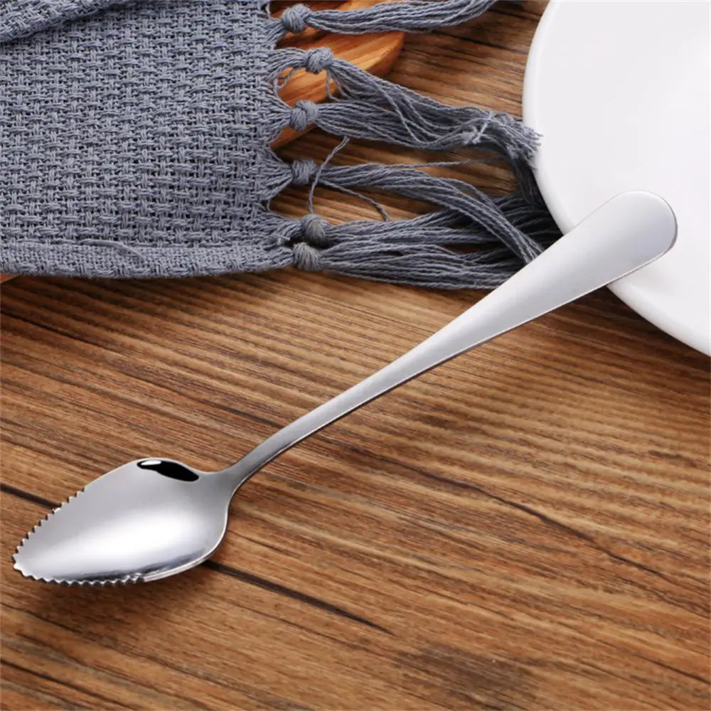 1/3/5PCS Fruit Dredging Scoop Burnishing Durable 16.5cm Stainless Steel Kitchen Gadgets Fruit Coffee Stir Spoons Safety