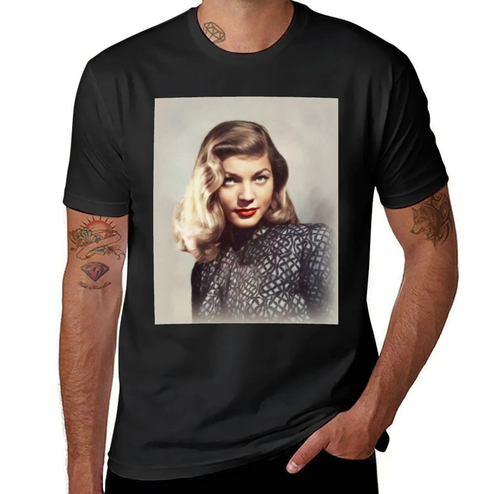 

Lauren Bacall, Movie Legend T-Shirt oversizeds quick-drying plus sizes blacks mens cotton t shirts