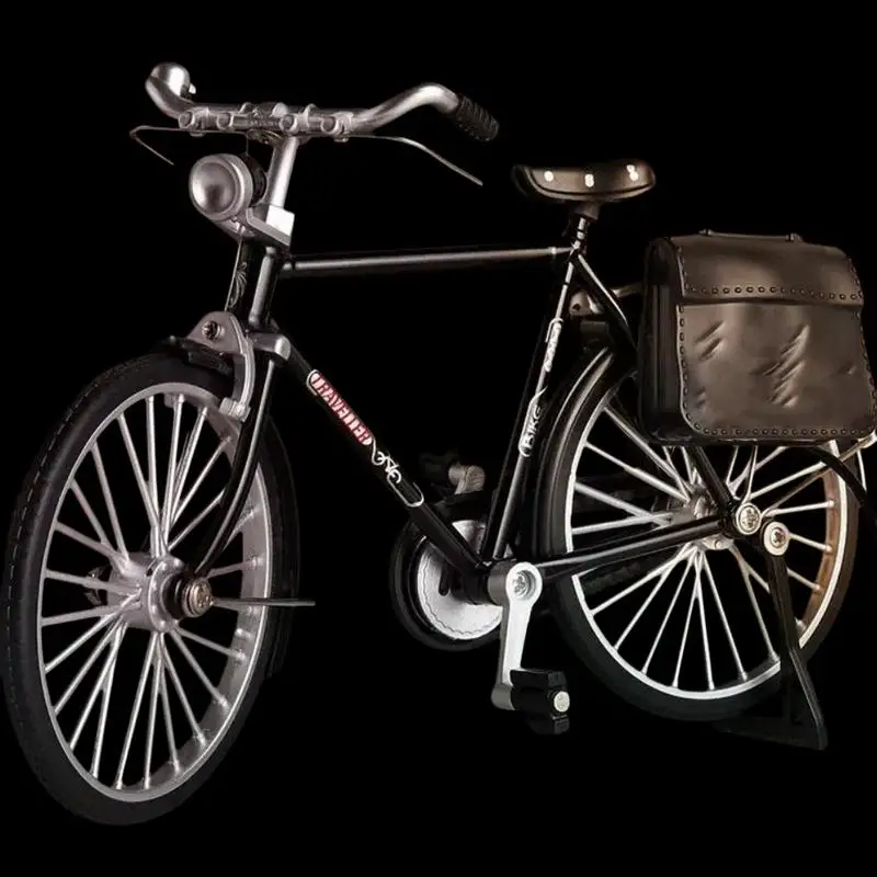 Authentic 1:10 Diecast Metal Bicycle Model, Retro Inspired Miniature Mountain Bike With Inflation Pump Fun Toy Gifts