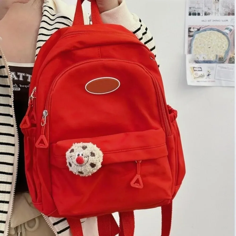 

Cute Girl's Backpack, Korean Student School Backpack, School Bags For Kids, Boys Girl Book Pack Nylon Rucksack with Decoration