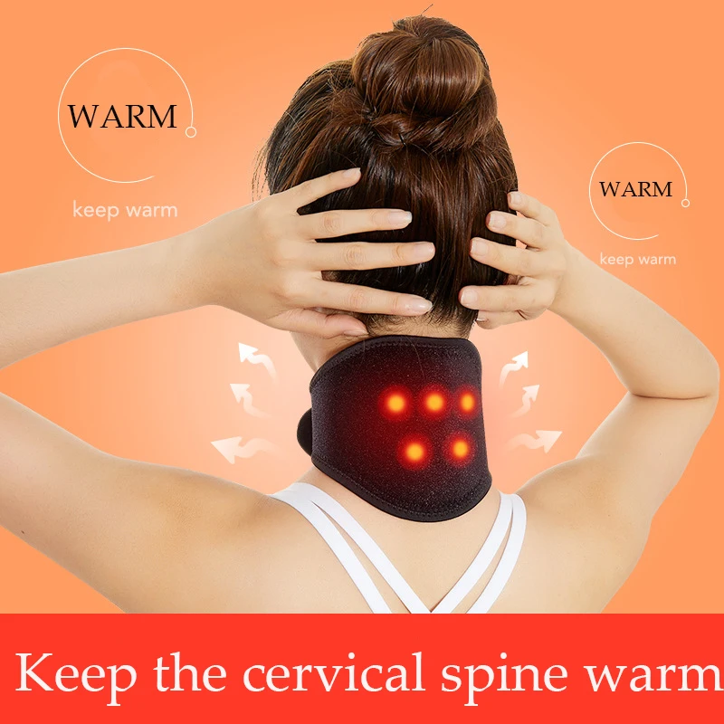 1Pcs New Tourmaline Magnetic Therapy Neck Massager Cervical Vertebra Protection Spontaneous Heating Belt Body Massagerr