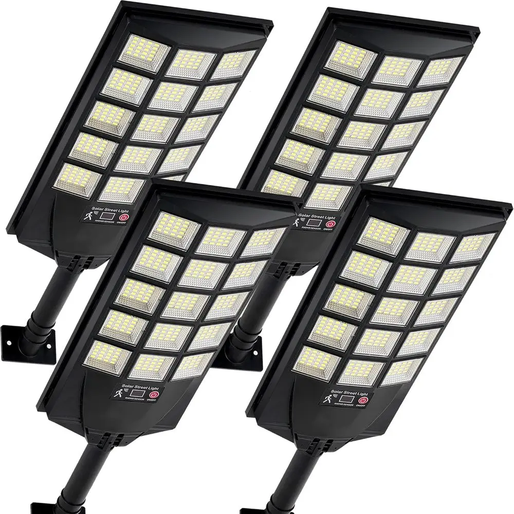 

Outdoor Waterproof Solar Street Light Motion Sensor, LED Security Flood Light, 4PACK
