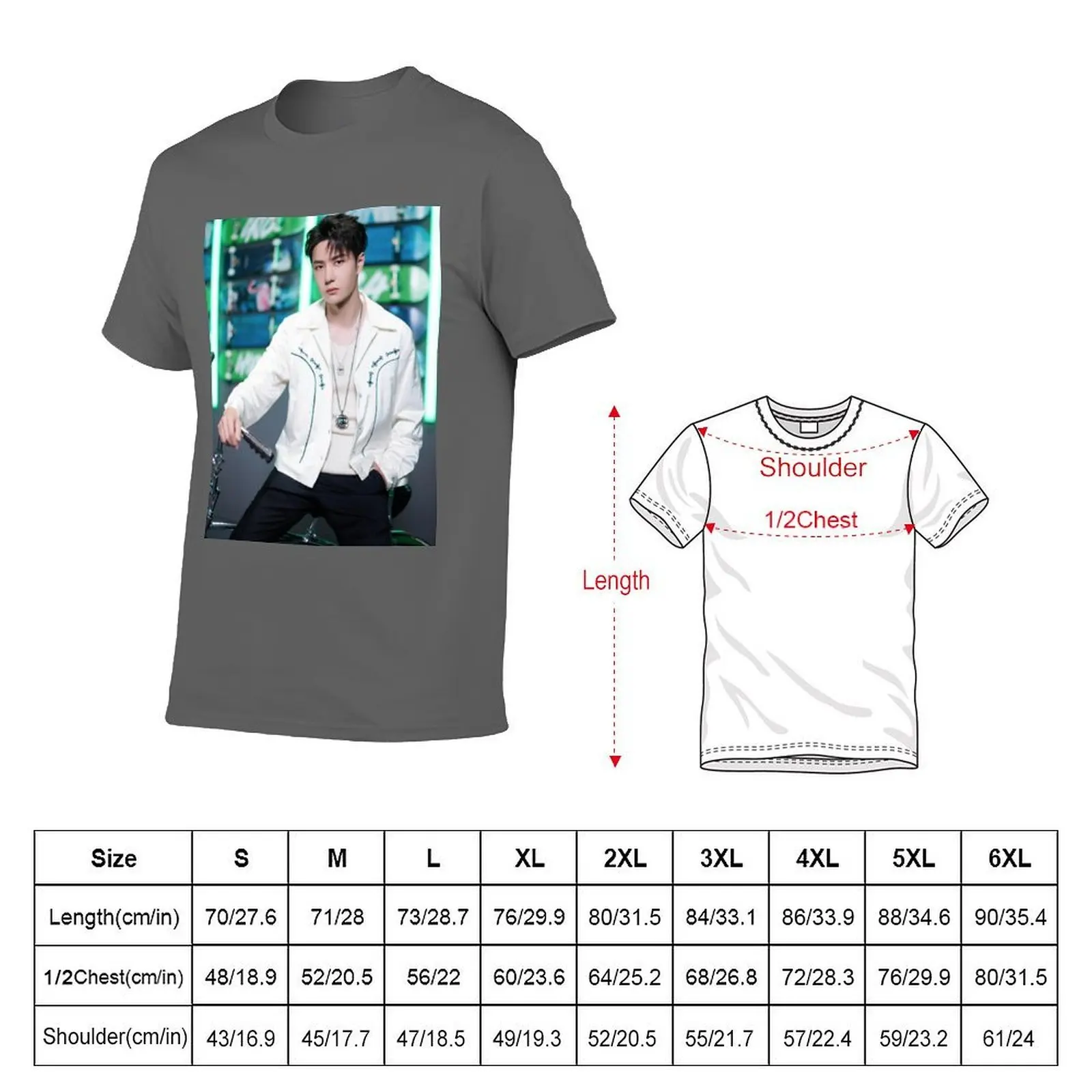 Wang Yibo T-Shirt Work Daily Short Sleeve Top