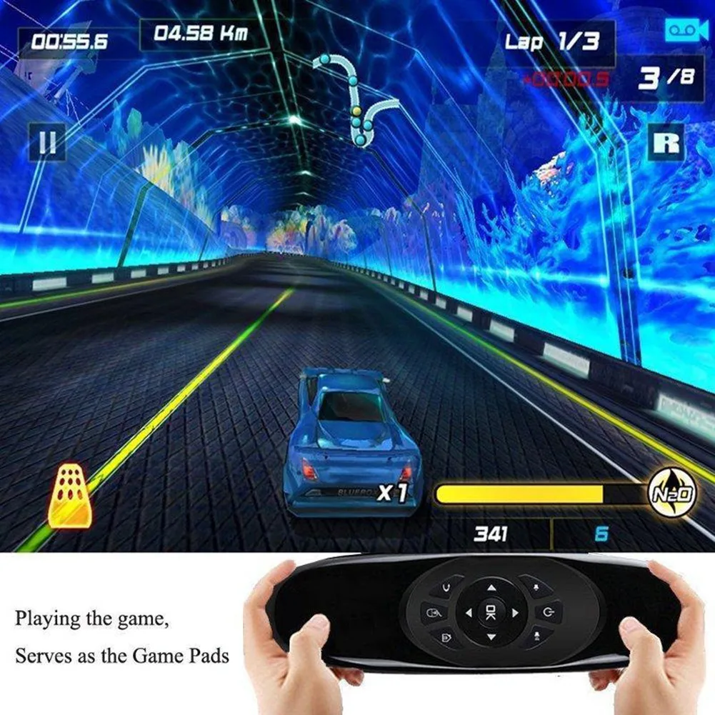 

N27R Mini Air Mouse Fly Air Mouse Wireless Keyboard Airmouse for 9.0 8.1 Android TV Box/PC/TV Smart TV Mini 2.4G(C120)