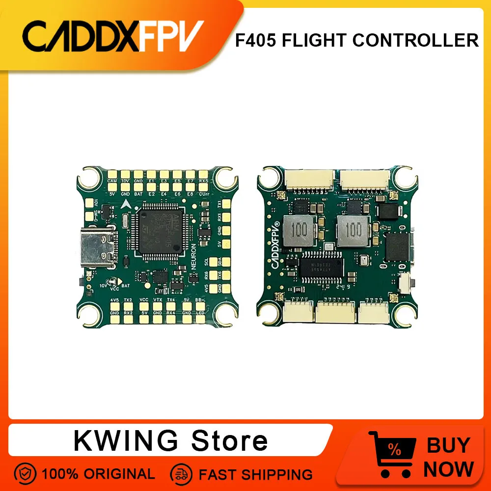 CADDX F405 Stack Flight Controller 44*44mm 55/70A ESC 2 - 6S Compatible Ideal for FPV Racing & Freestyle Drone CADDXFPV