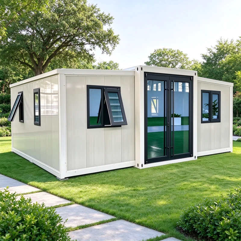 Container House Light Steel 40ft Custom Window Layout for Field Camp Accommodation Portable Prefab Cabin