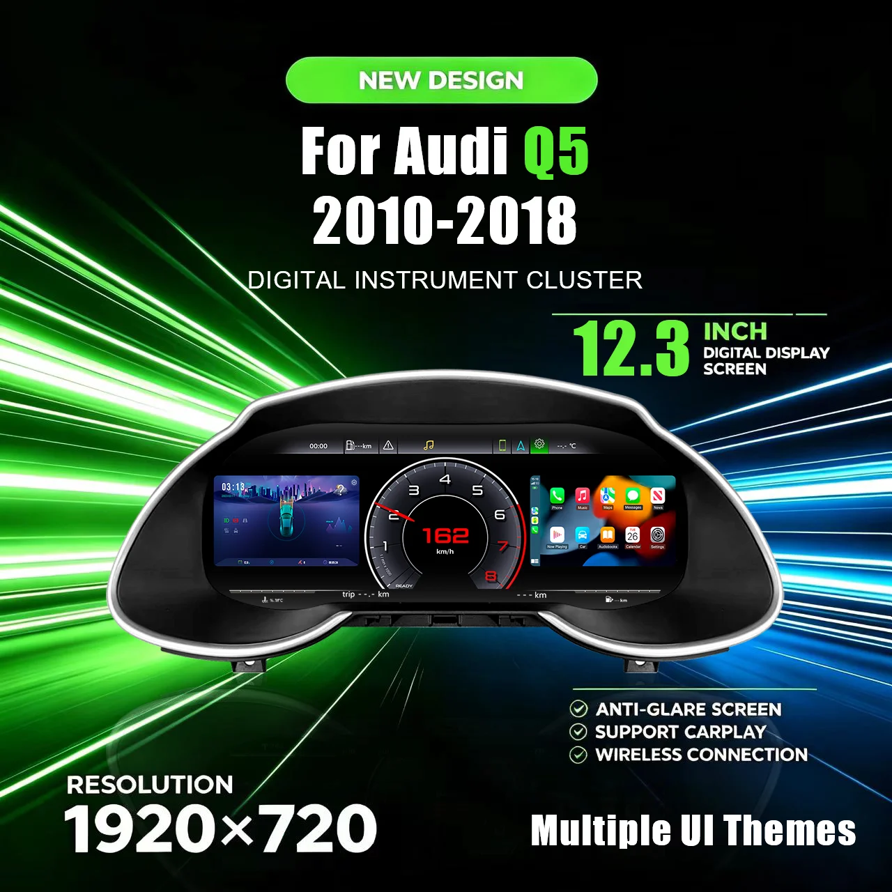 Tableau De Bord NuméRique Pour Audi Q5 2010-2018, Tableau De Bord Virtuel, Compteur De Vitesse-image